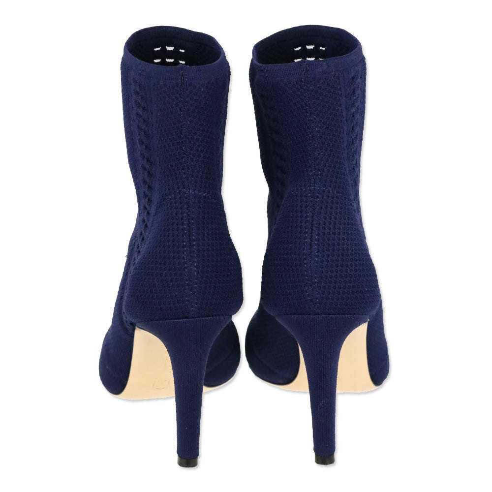 Gianvito Rossi Poseidon Blue Knit Lace-Up Bootie