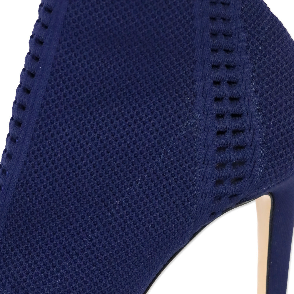 Gianvito Rossi Poseidon Blue Knit Lace-Up Bootie