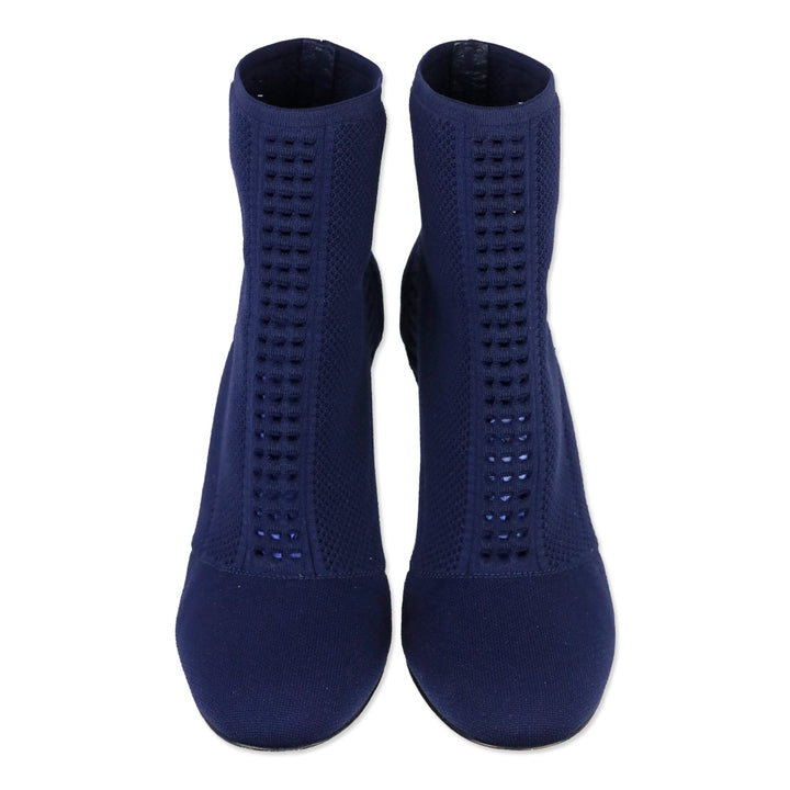 Gianvito Rossi Poseidon Blue Knit Lace-Up Bootie