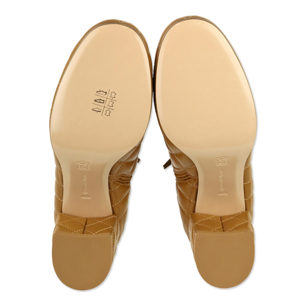 Gianvito Rossi Tan Quilted Leather Ankle Boot