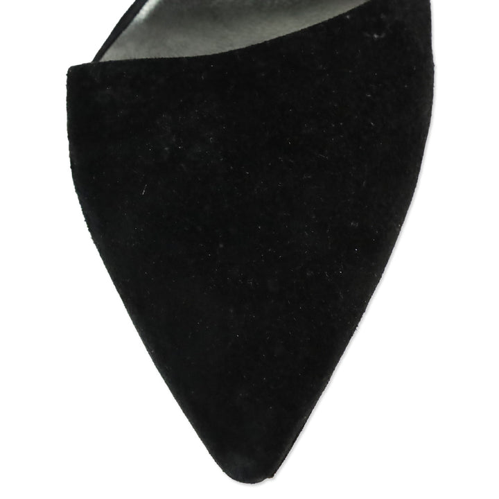 Giorgio Armani Black Suede D'Orsay Pumps