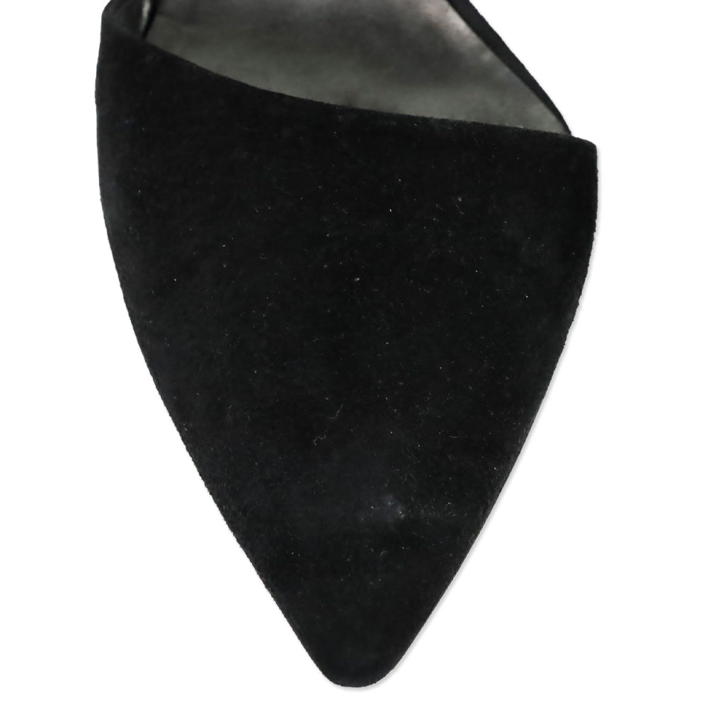 Giorgio Armani Black Suede D'Orsay Pumps