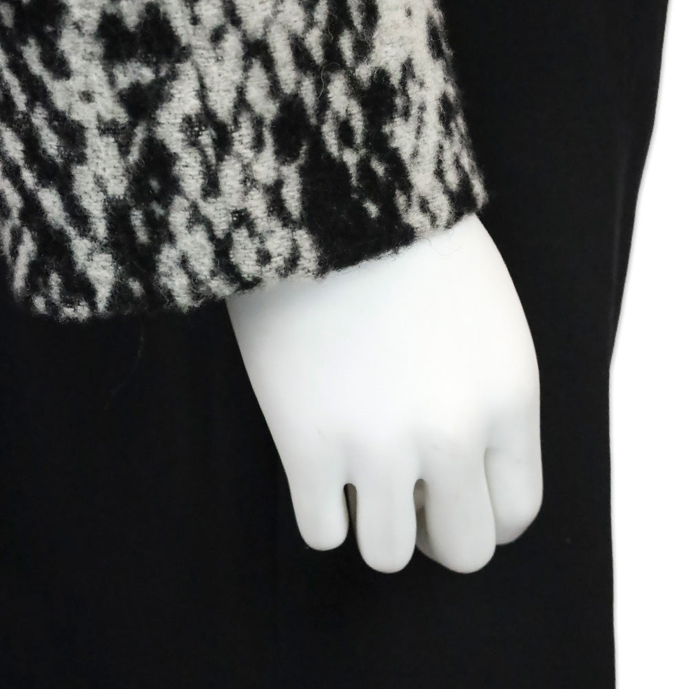 Giorgio Armani Black/Grey Snakeskin Pattern Wool Blend Moto Jacket