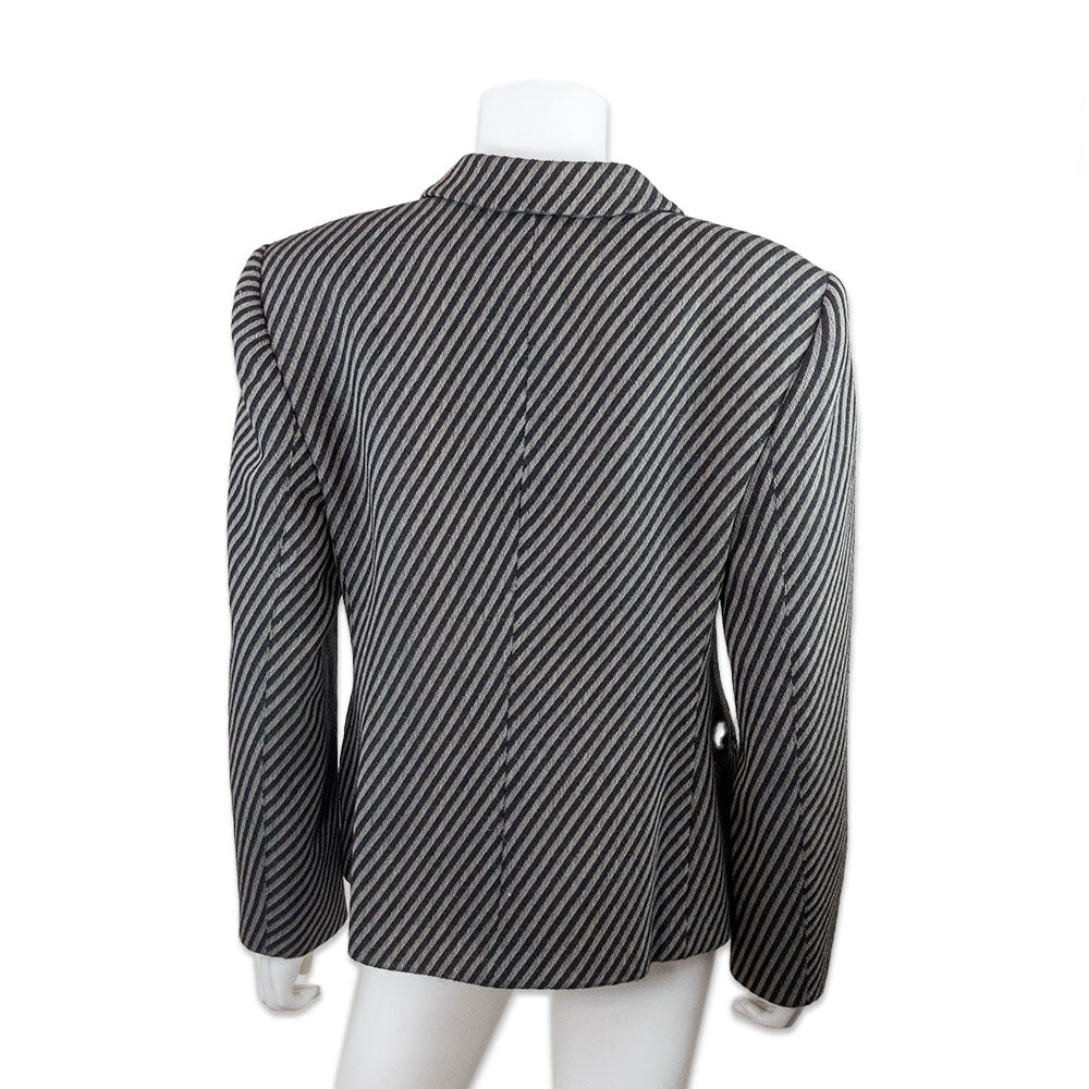 Giorgio Armani Striped Gray Black Blazer