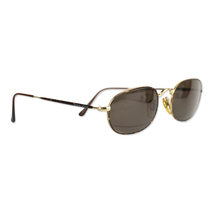 Giorgio Armani Tortoiseshell Gold Round Sunglasses