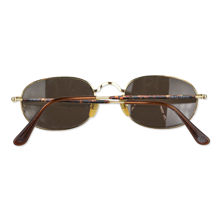 Giorgio Armani Tortoiseshell Gold Round Sunglasses