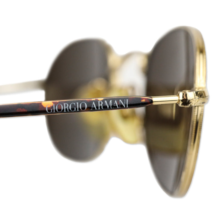 Giorgio Armani Tortoiseshell Gold Round Sunglasses