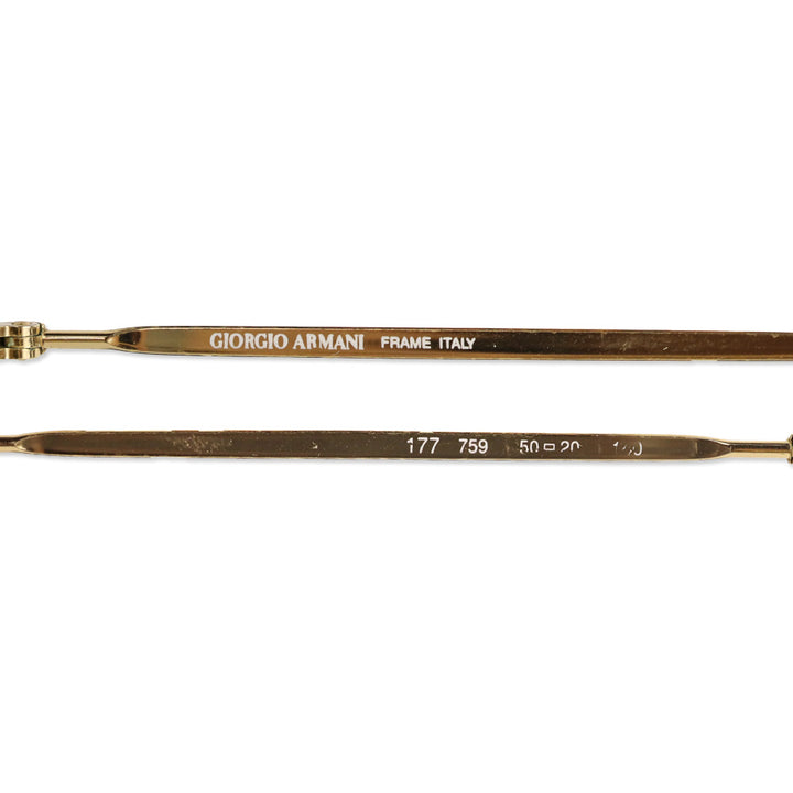 Giorgio Armani Tortoiseshell Gold Round Sunglasses