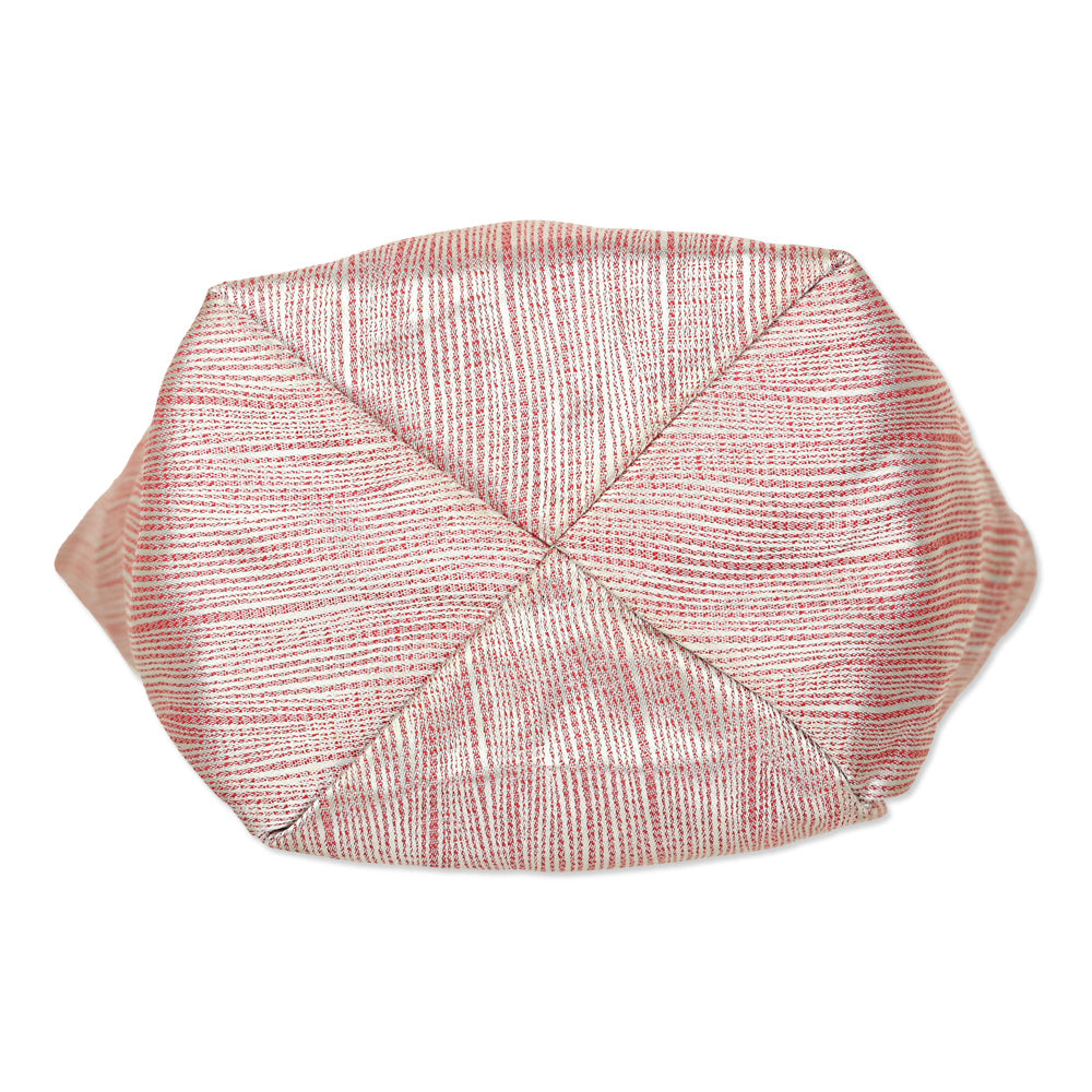 Giorgio Armani White/Red Silk Woven Reversible Mini Tote