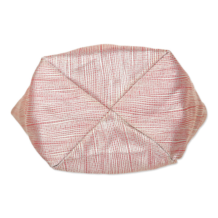 Giorgio Armani White/Red Silk Woven Reversible Mini Tote