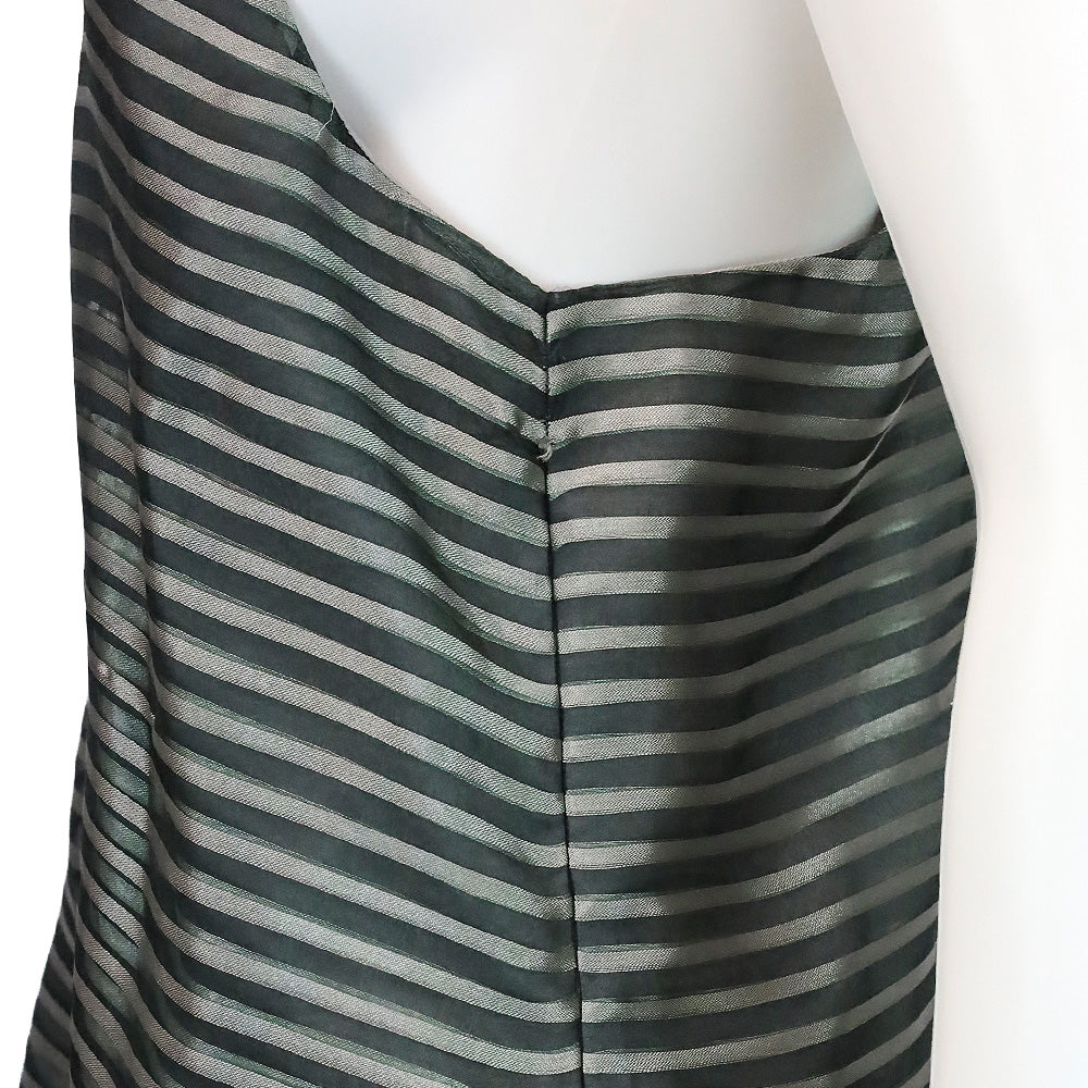 Giorgio Armanin Teal/Grey Mesh Halter Top