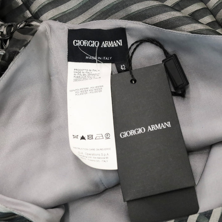 Giorgio Armanin Teal/Grey Mesh Halter Top