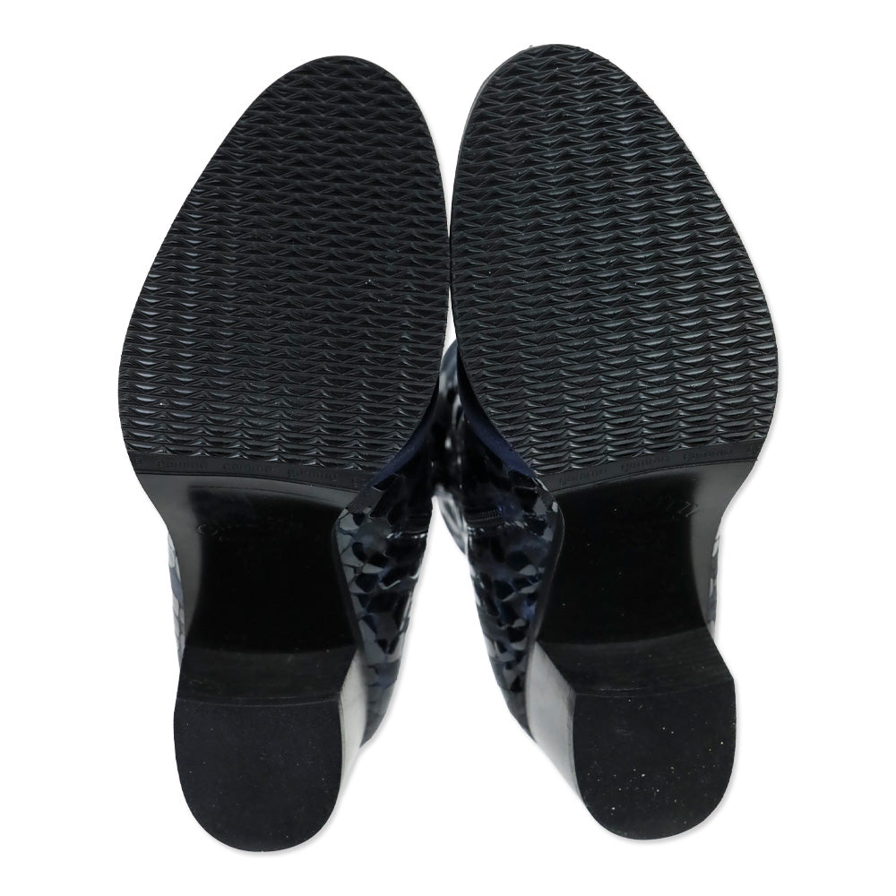 Girotti Ocean Shiny Croco Leather Buckle Everyday Booties