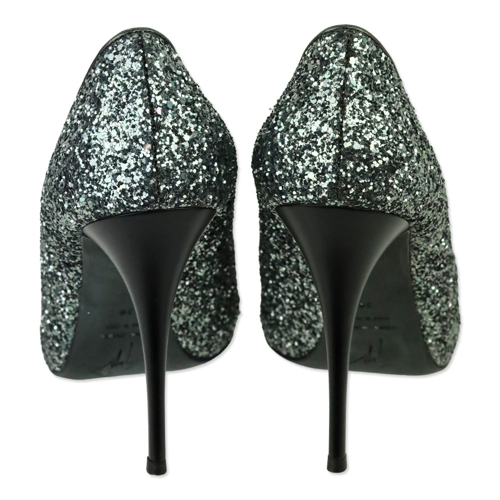 Giuseppe Zanotti Antracite Glitter Pix 100 Pump