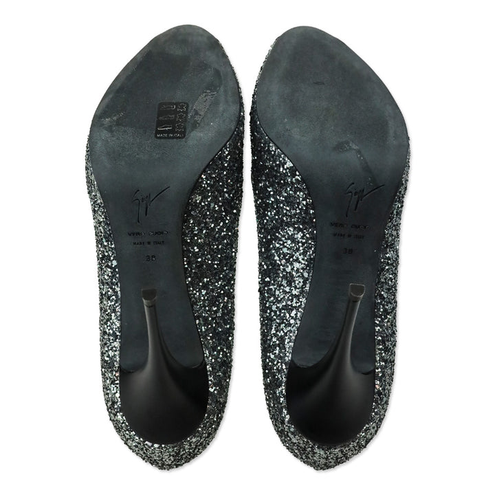 Giuseppe Zanotti Antracite Glitter Pix 100 Pump