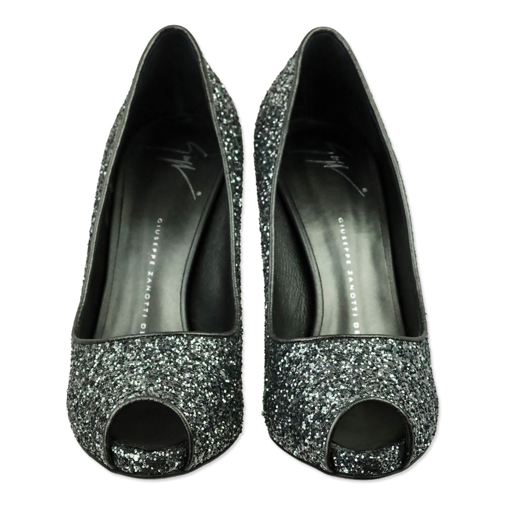 Giuseppe Zanotti Antracite Glitter Pix 100 Pump