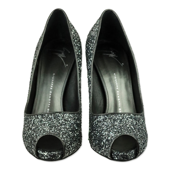 Giuseppe Zanotti Antracite Glitter Pix 100 Pump
