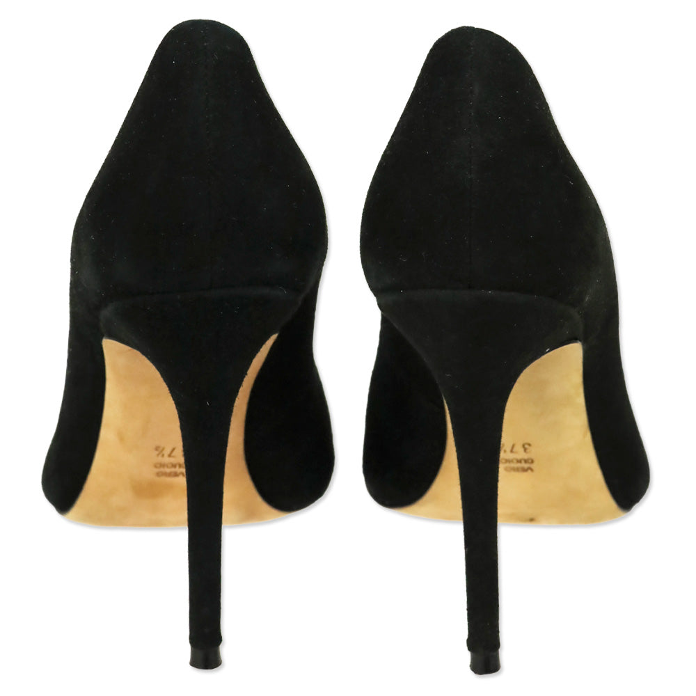 Giuseppe Zanotti Black Croc-Embossed Leather Pump