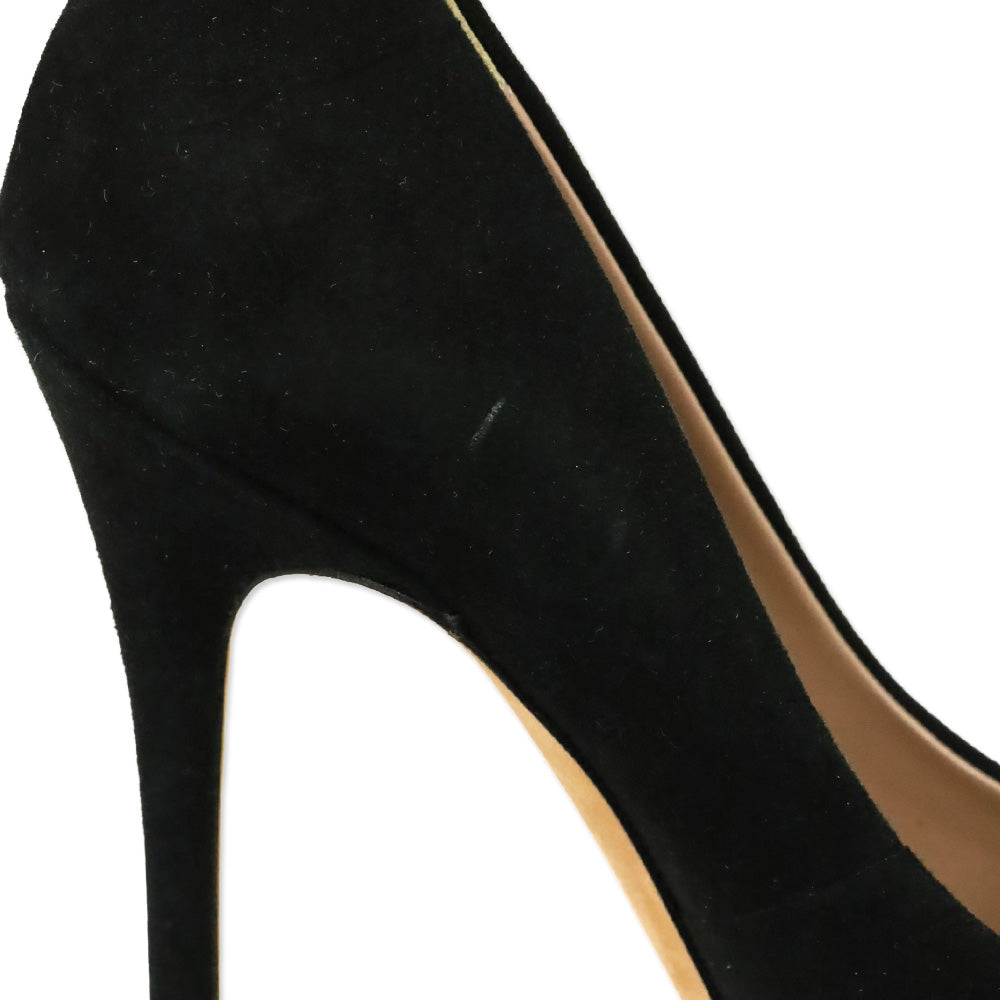 Giuseppe Zanotti Black Croc-Embossed Leather Pump