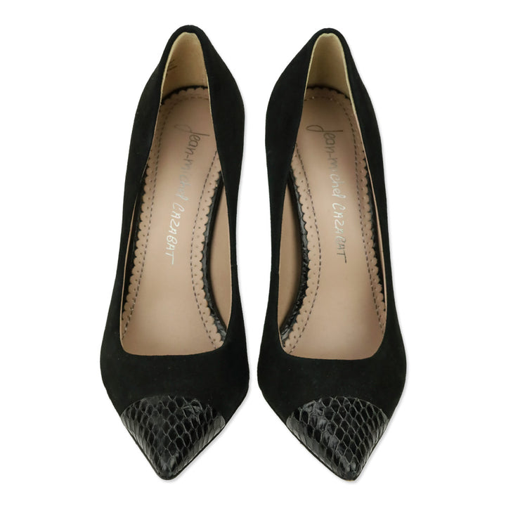 Giuseppe Zanotti Black Croc-Embossed Leather Pump