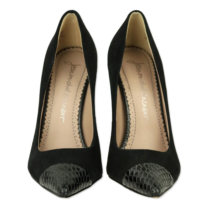 Giuseppe Zanotti Black Croc-Embossed Leather Pump