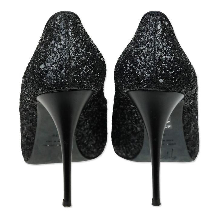 Giuseppe Zanotti Black Glitter Pix 100 Pump