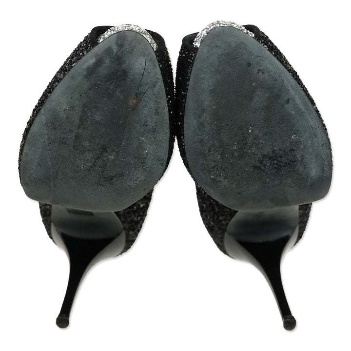 Giuseppe Zanotti Black Glitter Pix 100 Pump