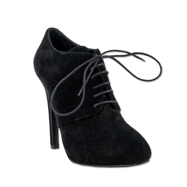 Giuseppe Zanotti Black Suede Lace-Up Booties