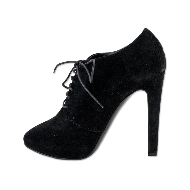 Giuseppe Zanotti Black Suede Lace-Up Booties