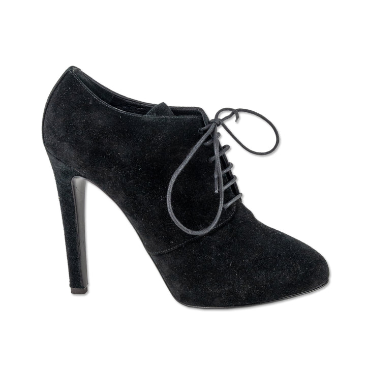 Giuseppe Zanotti Black Suede Lace-Up Booties