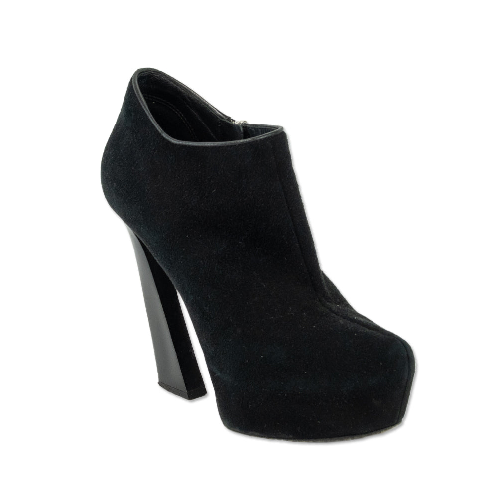 Giuseppe Zanotti Black Suede Platform Ankle Booties