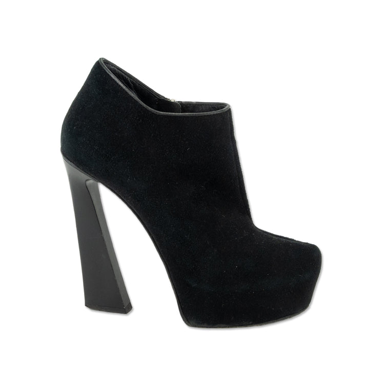 Giuseppe Zanotti Black Suede Platform Ankle Booties