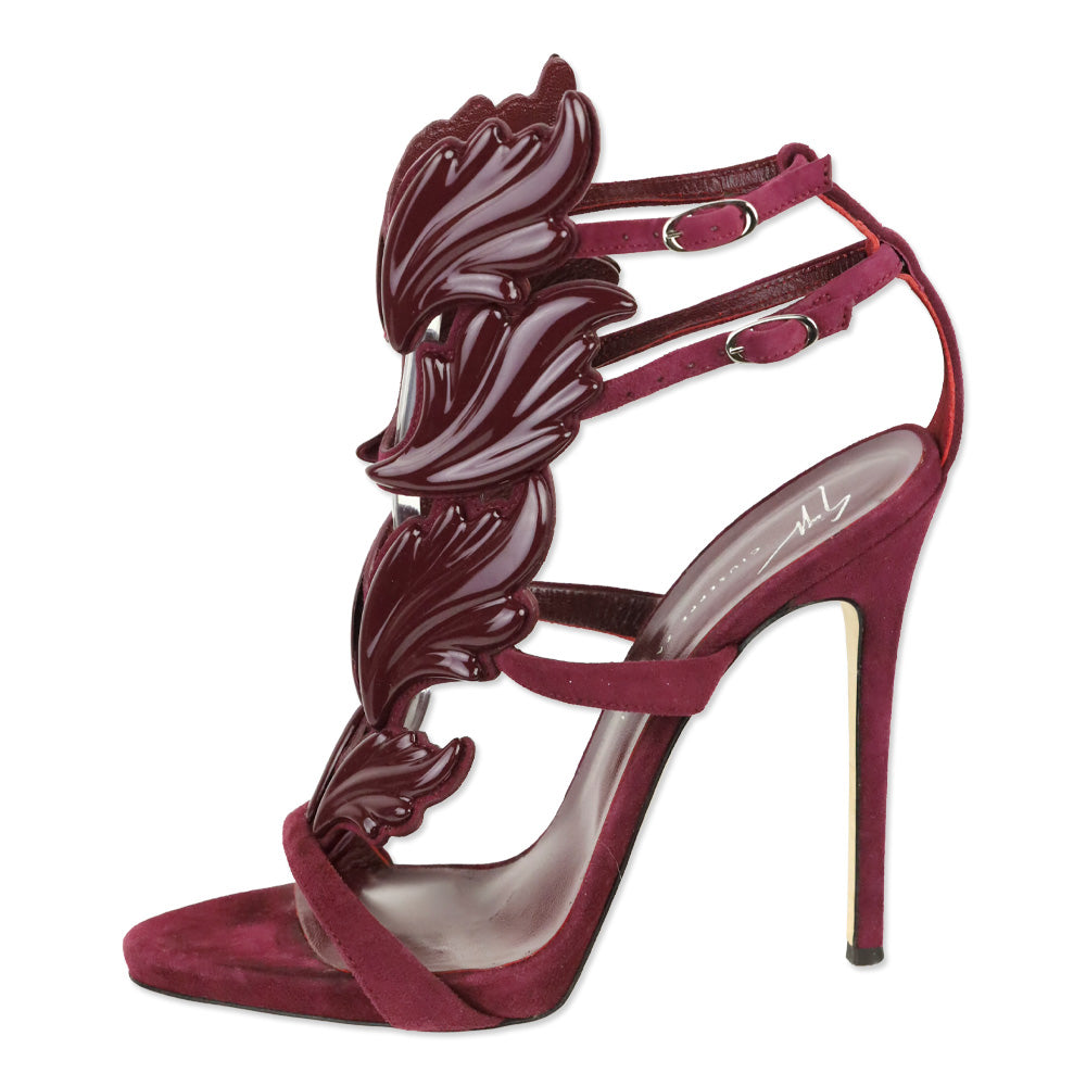 Giuseppe Zanotti Burgundy Cruel Wings Coline 110mm Sandals