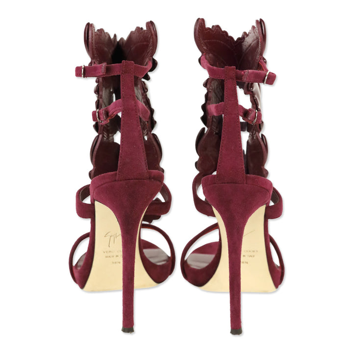 Giuseppe Zanotti Burgundy Cruel Wings Coline 110mm Sandals