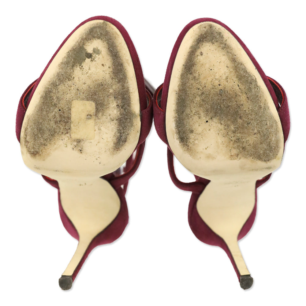 Giuseppe Zanotti Burgundy Cruel Wings Coline 110mm Sandals