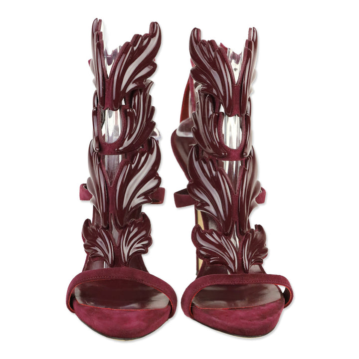 Giuseppe Zanotti Burgundy Cruel Wings Coline 110mm Sandals