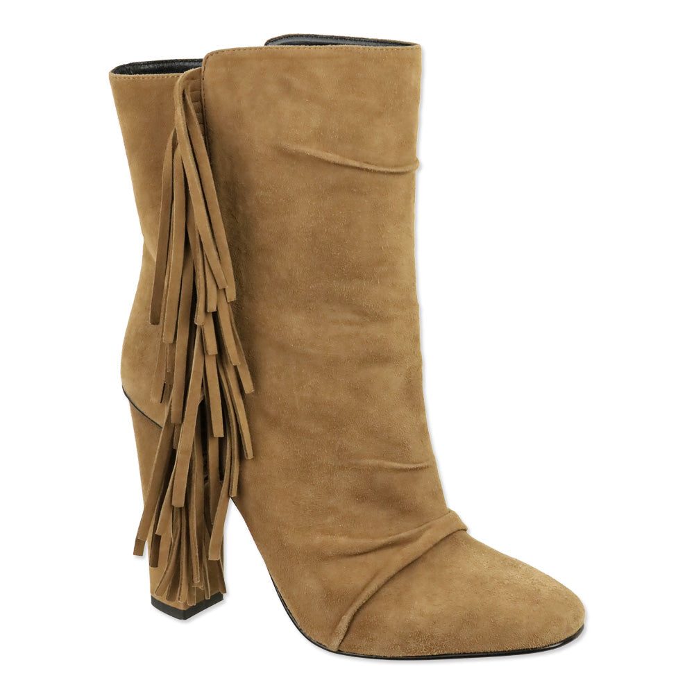 Giuseppe Zanotti Chocolate Suede Fringed Alabama Ankle Boots