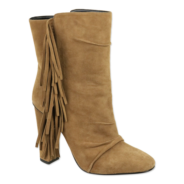 Giuseppe Zanotti Chocolate Suede Fringed Alabama Ankle Boots