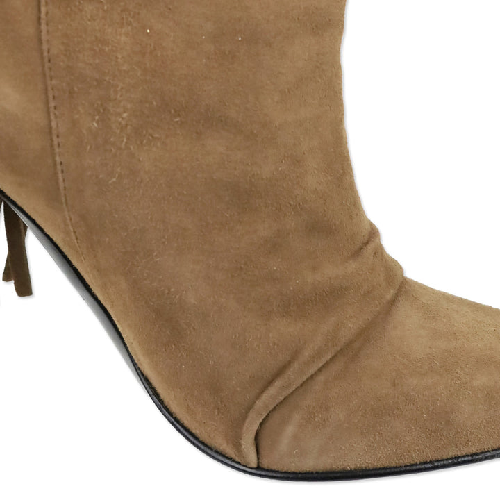 Giuseppe Zanotti Chocolate Suede Fringed Alabama Ankle Boots