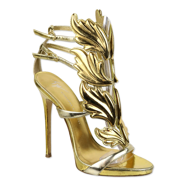 Giuseppe Zanotti Gold Cruel Wings Coline 110mm Sandals