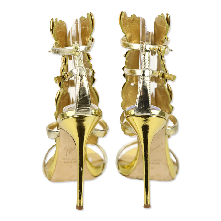 Giuseppe Zanotti Gold Cruel Wings Coline 110mm Sandals