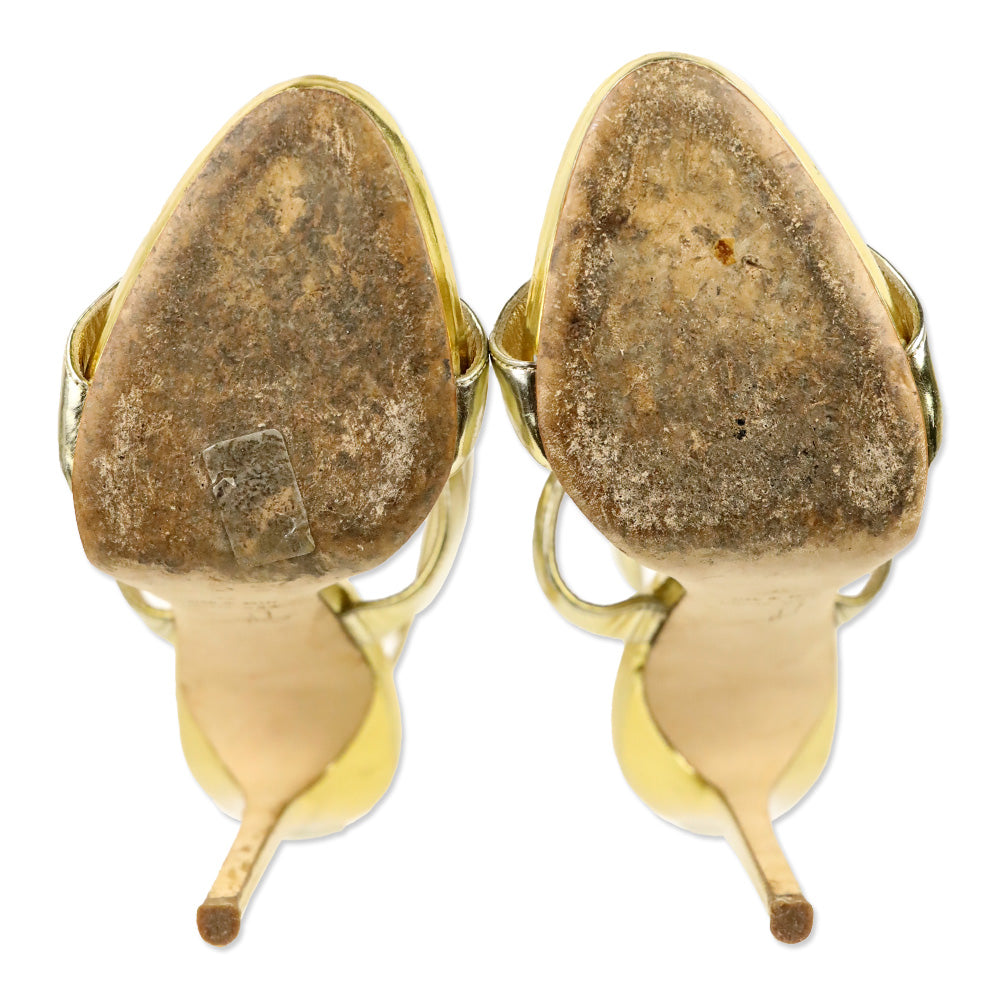 Giuseppe Zanotti Gold Cruel Wings Coline 110mm Sandals