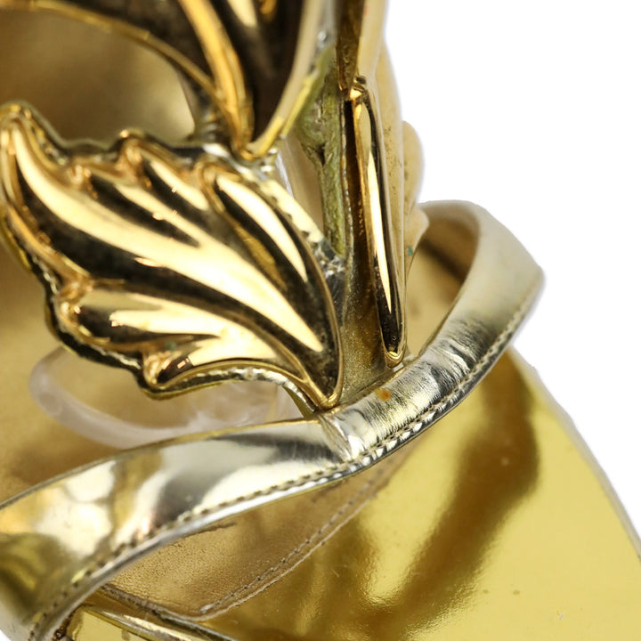 Giuseppe Zanotti Gold Cruel Wings Coline 110mm Sandals