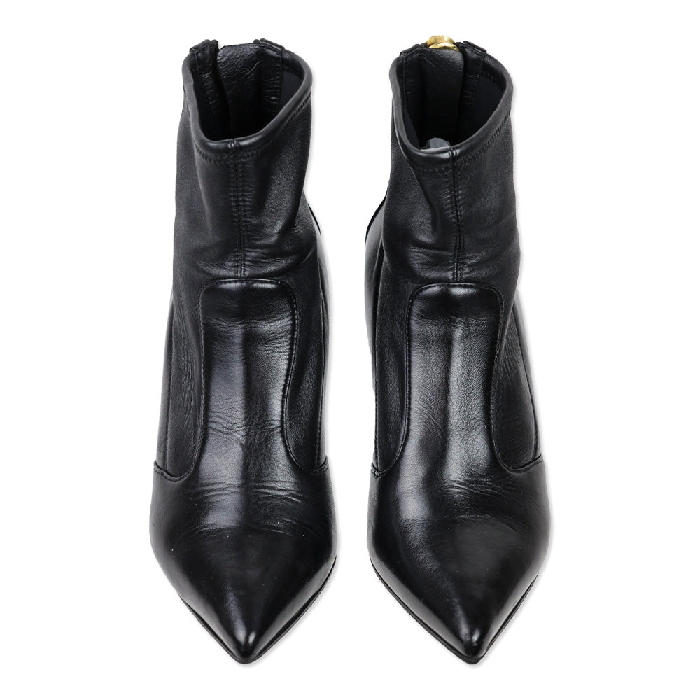 Giuseppe Zanotti Lea 80mm Black Stretch Nappa Back Zip Bootie