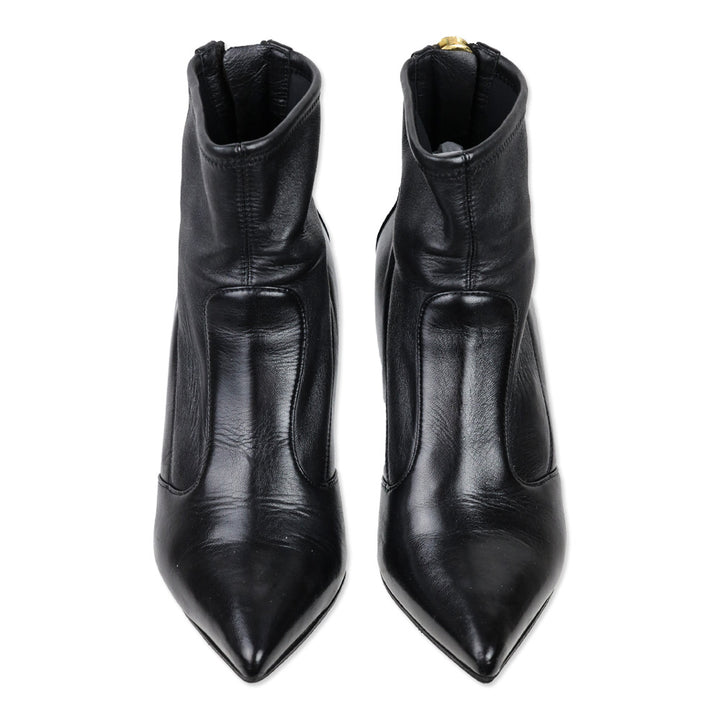 Giuseppe Zanotti Lea 80mm Black Stretch Nappa Back Zip Bootie