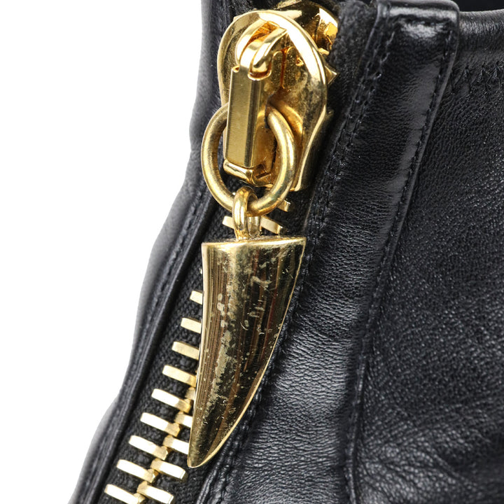 Giuseppe Zanotti Lea 80mm Black Stretch Nappa Back Zip Bootie