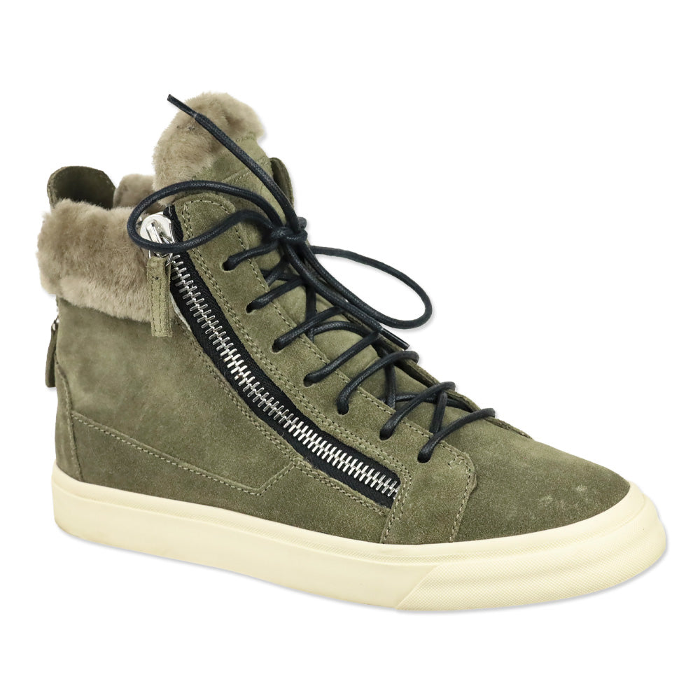 Giuseppe Zanotti Olive Trek High-Top Sneakers