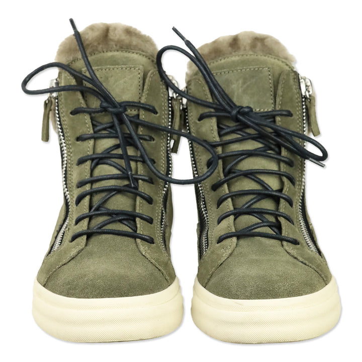Giuseppe Zanotti Olive Trek High-Top Sneakers