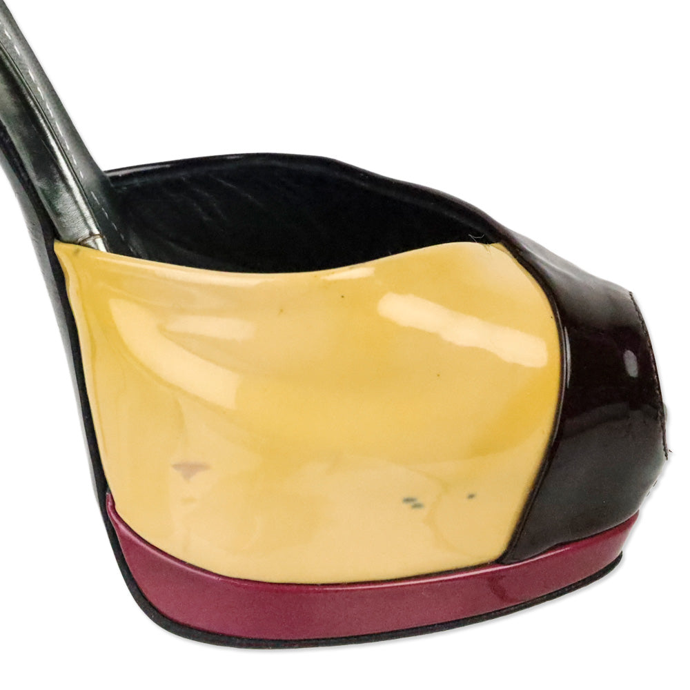 Giuseppe Zanotti Tricolor Patent Leather Peep Toe Ankle-Strap Platform Pump