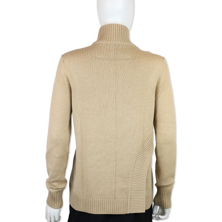 Givenchy Beige Wool Blend Knit Turtleneck Sweater